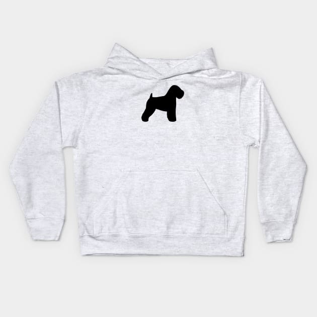 Soft Coated Wheaten Terrier Silhouette Kids Hoodie by Coffee Squirrel